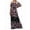Black, variant on Women'S Mexican Dress Summer Floral Print Off the Shoulder Sleeveless Beach Long Maxi Dress Pink XXL