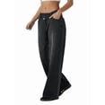 thumbnail image 2 of Women'S Wide Leg Jeans High Waisted Stretchy Straight Leg Jeans Trendy Loose Denim Pants Black XXL, 2 of 8