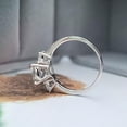 thumbnail image 4 of Dainty Cushion Cut Moissanite Ring 3 Ct Engagement Ring Three Stone White Gold Promise Anniversary Gift, 4 of 5