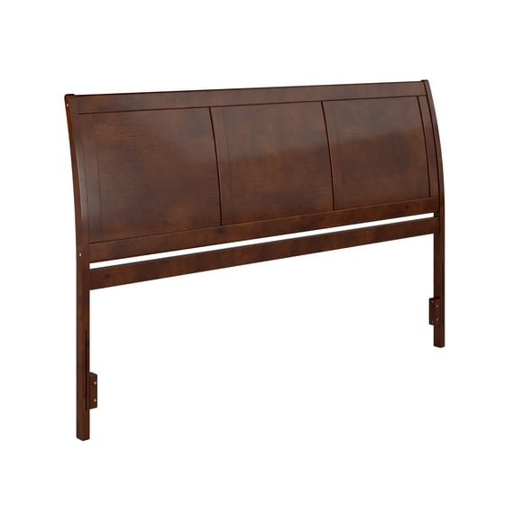 Leo & Lacey Solid Wood Walnut King Sleigh Headboard Contemporary Style 78.63" x 5.25" x 50" Assembly Required