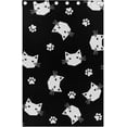 thumbnail image 5 of Coolnut Window Curtain Panels White Cats with Paw Grommet Top Room Darkening Thermal Insulated Blackout Window Treatment Drapes 2 Panels W55 x L84 In, 5 of 6
