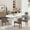 Gray 6PCS, variant on KATBOC 62.9in Oval Dining Table Set with 4 Upholstered Chairs, Modern Farmhouse Marble Top Kitchen Table and Natural Wood Base, 4-6 Seater Dining Room Set for Family Gatherings, White&Beige