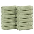 thumbnail image 2 of Superior Soho Ribbed Cotton Face Towel/Washcloth Set of 12, Sage, 2 of 9