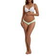thumbnail image 2 of INSPIRE CHIC Women's Cotton Low Waist Under the Bump Maternity Briefs Pregnancy Classic Underwear XL Light Green, 2 of 4