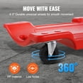 thumbnail image 4 of Mechanic Plastic Creeper, 36-Inch, 350 lbs Capacity Automotive Rolling Garage Creeper with Molded Ergonomic HDPE Body Padded Headrest & Dual Tool Tray, 4 of 12