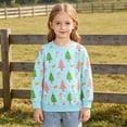 thumbnail image 4 of LUGOGNE Toddler Boys Girls Cotton Sweatshirt Kids Cute Graphic Long Sleeve Pullover Sweatshirts Light Blue,3-4 Years, 4 of 9