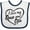 White and Navy, variant on Inktastic I Love My Oma and Opa in Black Chalk Heart Boys or Girls Baby Bib