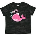 thumbnail image 3 of Inktastic Cute Pink Whale in Nautical Hat Boys or Girls Toddler T-Shirt, 3 of 5
