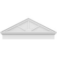 thumbnail image 3 of Ekena Millwork 42"W x 17-3/8"H x 2-3/4"P (Pitch 6/12) Peaked Cap 3 Spoke Architectural Grade PVC Combination Pediment, 3 of 8