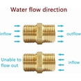 thumbnail image 4 of 2 Pack Brass Check Valve 1/2 Inch Male To Male Thread One Way Non Return Backflow Preventer, 4 of 7