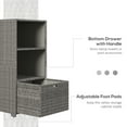 thumbnail image 6 of Outsunny PE Rattan Pool Towel Rack with 2 Storage Shelves Basket Mixed gray, 6 of 10