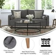 thumbnail image 3 of Flash Furniture Hudson Living Room Sofa, Dark Gray Fabric, 3 of 12