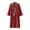 Red, variant on Traditional Hanfu Midi-length Nightdress Tie-belt Bathrobe Loose Breathable Pajamas for Men Black L