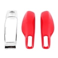 thumbnail image 2 of 3pcs Télécommande Clé Fob Couverture Garniture Étui de Protection Adapté pour Porsche Macan Cayenne Panamera (Argent Rouge), 2 of 7
