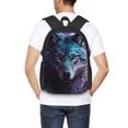 thumbnail image 4 of Balery Purple Sky Wolf Mochila para hombre y mujer - Tela Oxford 600D resistente - Gran capacidad, resistente al agua, ideal para la escuela, viajes y senderismo, 4 of 6