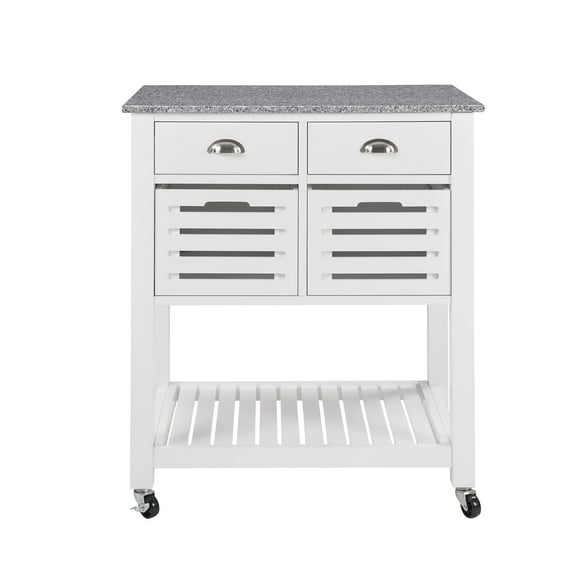 SBYOJLPB Mobile Rolling Kitchen Trolley with Drawer and Slide-Out Basket Serving Cart Storage Organizer for Home Kitchen Dining Utility Island Cart