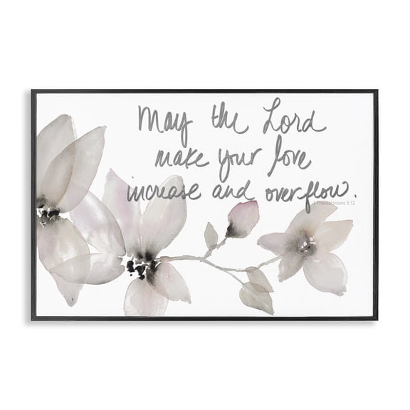 Stupell Industries Love Increase & Overflow Black Framed Giclee Art, design by Lanie Loreth