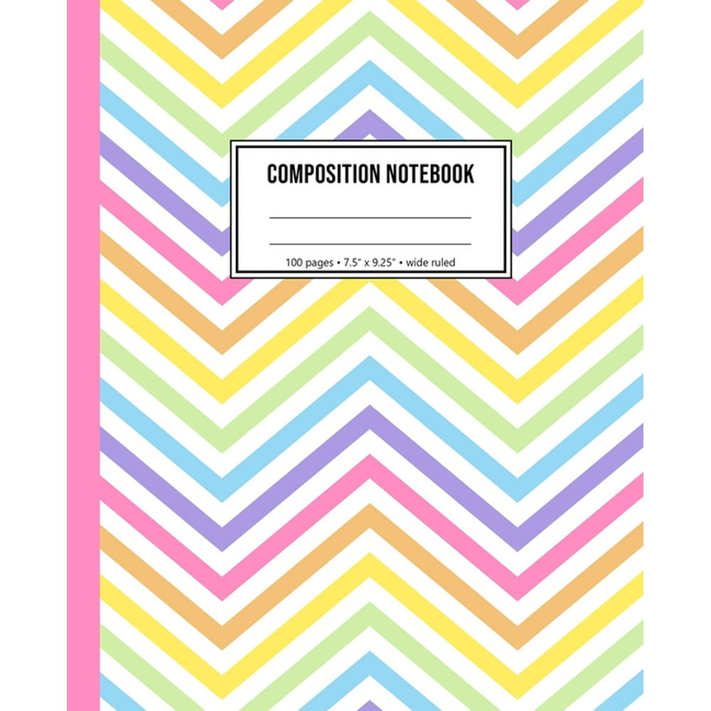 Composition Notebook: Rainbow Striped Notebook For Girls (Paperback ...