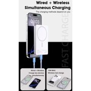 Cyberpunk 5000 mAh Power Bank for Magsafe Slim Wireless Charger Fast USB-C Charging, Magnetic Snap-On for iPhone 11 12 13 14 15 16 Series Pro Max & AirPods