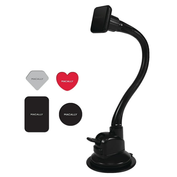 Macally car suction mount with a magnetic holder for iPhone/smartphone Black MGRIPMAGXL