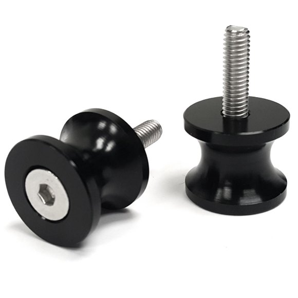 Krator Black Swingarm Spools Sliders Motorcycle Bobbins Compatible with Yamaha R1 YZF-R1 2005-2011
