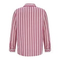 thumbnail image 5 of APEXFWDT Men's Striped Linen Shirts Long Sleeve Casual Button Down Shirts Lightweight Fashion Untucked Shirts S-3XL, 5 of 6