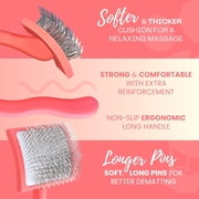 Pet Slicker Brush for Dogs – Grooming Brush for Poodles, Doodles, and Golden Retrievers (Curved Large)