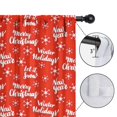 thumbnail image 4 of Blackout Kids Curtains,Red Christmas Text and Snowflake Pattern Childrens Insulated Curtains Set Of 2,Bedroom Essentials,Toddler Room Decor 42"x84", 4 of 5