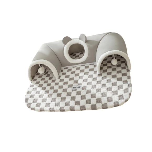 ZLight Exciting Cat Carpet Tunnel Providing Various Play Options And Comfort For Indoor Cats Cat Tunnel Thoughtful Zipper gray L
