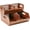 Chestnut, variant on HOMESTEAD Acacia Wood Pantry Storage Bins, Stackable Bins Open Front Organizer, Ventilated Potato and Onion Storage Bins with Handles, Wooden Fruit Basket for Kitchen Pantry, Set of 3, Chest Nut