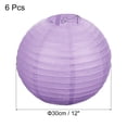 thumbnail image 2 of Uxcell 12 Inch Folding Hanging Wedding Home Party Paper Lanterns Light Purple 6 Pack, 2 of 7