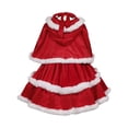 thumbnail image 2 of Kcodviy Chaperon Rouge de Noël Grande Taille Robes d'Été pour Femmes / Robe de Fille Burlesque / Robes d'Été pour Femmes Travail Décontracté Tenue de Cosplay du Père Noël / Robe Midi en Lin Robe à Bretelles avec Cape, 2 of 7