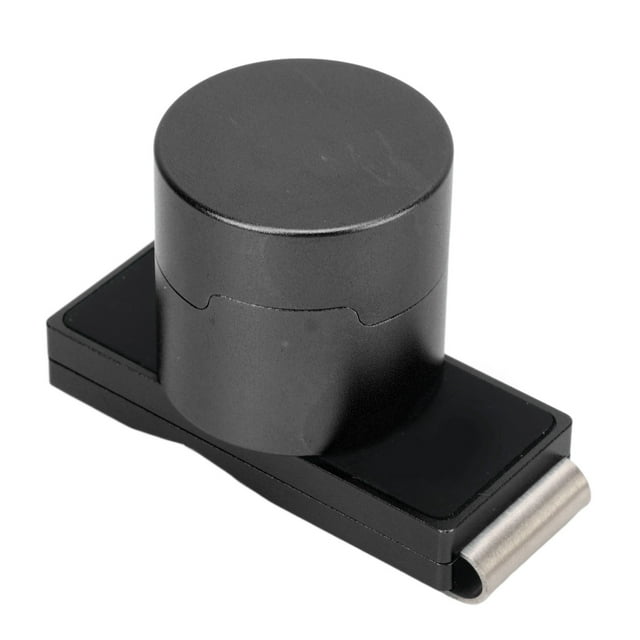 Soporte Magnético para Tiza de Billar, Caja Redonda de Tiza para Billar de Aleacio de aluminio Con Clip Fijo para Billar