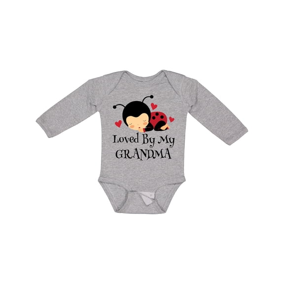Inktastic Loved by Grandma Ladybug Boys or Girls Long Sleeve Baby Bodysuit