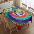 thumbnail image 2 of Colorful Tie Dye Star Mandala Pattern Rectangle Tablecloth 60"x84",Waterproof Polyester Rectangle Table Cloth, Wipeable Spillproof Polyester Tablecloth for Dining, Camping, Indoor and Outdoor, 2 of 5