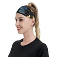 thumbnail image 5 of Sports Headbands Sweat Absorbing Breathable Hair Head Bands for Running Fitness Gym, Gold Butterflies Vintage Butterfliy, 5 of 7