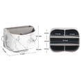 thumbnail image 7 of HofferRuffer Remote Control Holder, 360 Degree Spinning, PU Leather Desk Organizer, 5 Compartments Storage (White Grey), 7 of 7