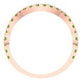 thumbnail image 5 of 0.36 ctw Wedding Band for Women - 14K Rose Gold Natural Peridot Stackable Eternity Ring, 5 of 6