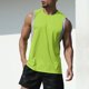 thumbnail image 5 of Camiseta deportiva para hombre con diseño de paneles, tejido transpirable y secado rápido, ideal para correr y entrenar en verano. Talla XL en verde fluorescente., 5 of 6