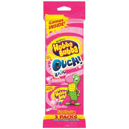 Hubba Bubba: Bubble Gum Ouch! Bubble Gum Flavor 15 Ct, 3 Pk