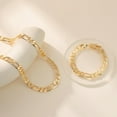 thumbnail image 3 of PULABO No Fade 14K Gold-Plated Cuban & Figaro Bracelet, Necklace, Set - 8mm/10mm wide, High Quality, 3 of 8