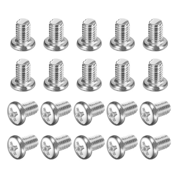 Uxcell M5x8-0.8mm Pan Head Machine Screws, Phillips Drive for Computers, 50 Pcs