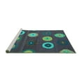 thumbnail image 2 of Ahgly Company Machine Washable Indoor Rectangle Abstract Turquoise Blue Contemporary Area Rugs, 8' x 10', 2 of 4