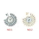 thumbnail image 5 of Reloj de pared de cristal de pavo real grande, aguja de diamantes de imitación de metal, reloj colgante digital, decoración de sala de estar Inevent JJ15768-01, 5 of 6