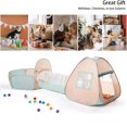 thumbnail image 4 of Carpa de juegos para niños UTEX 3 en 1 con túnel y piscina de bolas, naranja/rosa, 4 of 8