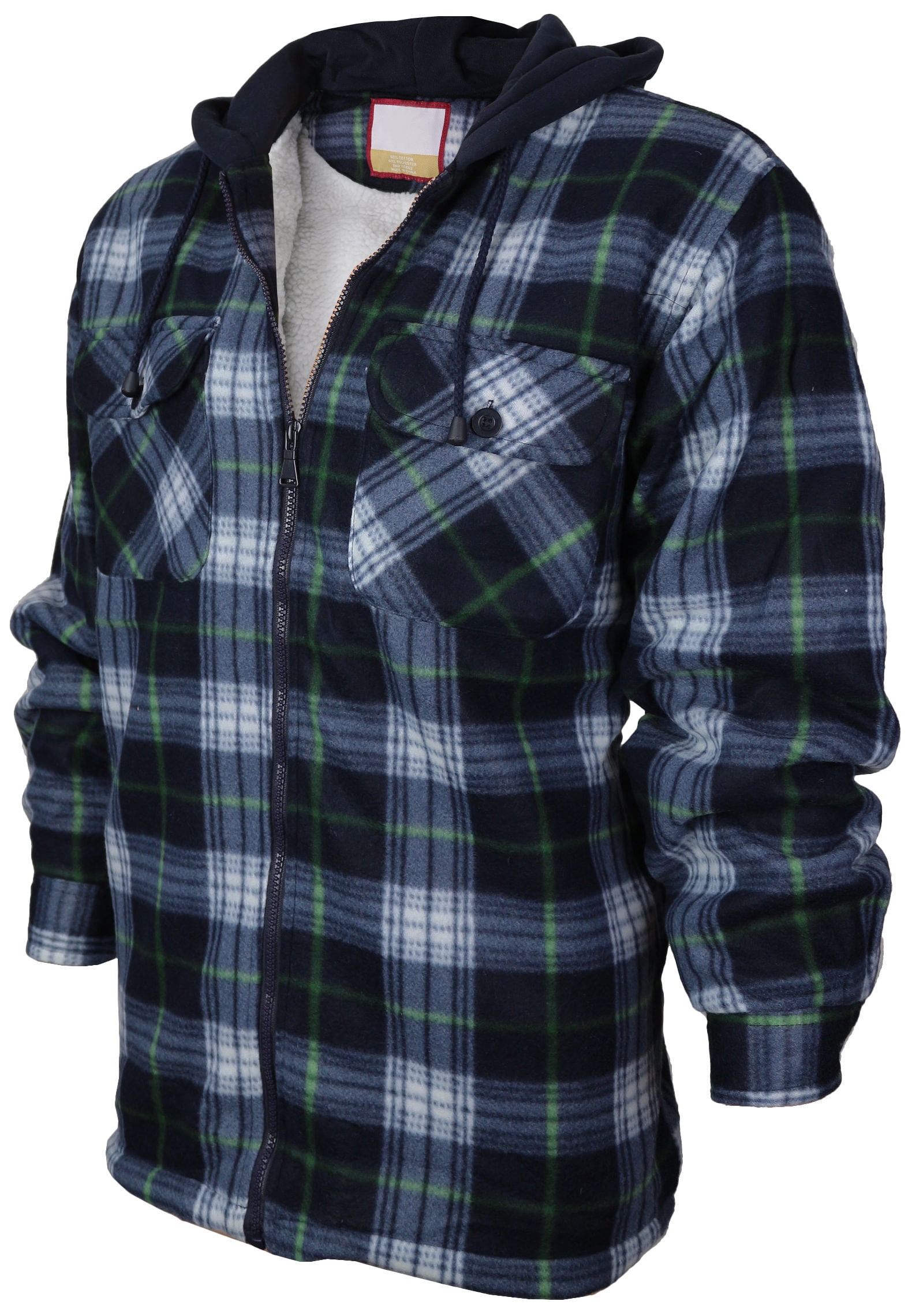 flannel sherpa hoodie