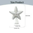 thumbnail image 2 of Christmas Glitter Star Tree Topper Christmas Tree Topper Decorations 7.08 X 5.7 Inch/ Christmas tree top star silver, 2 of 6