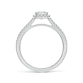 thumbnail image 2 of ANGARA Natural 0.52 Ct. Diamond Halo Engagement Ring in 14K White Gold for Women (Ring Size: 3), 2 of 10