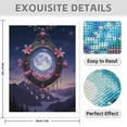 thumbnail image 3 of Diamond Art Kit for Adults, Moonlit Mirror Floral Night Sky Diamond Painting for Adults Beginners, 5D DIY Diamond Art Painting Kits, Colorful Diamond Painting Craft for Home Decor 12x16, 3 of 7
