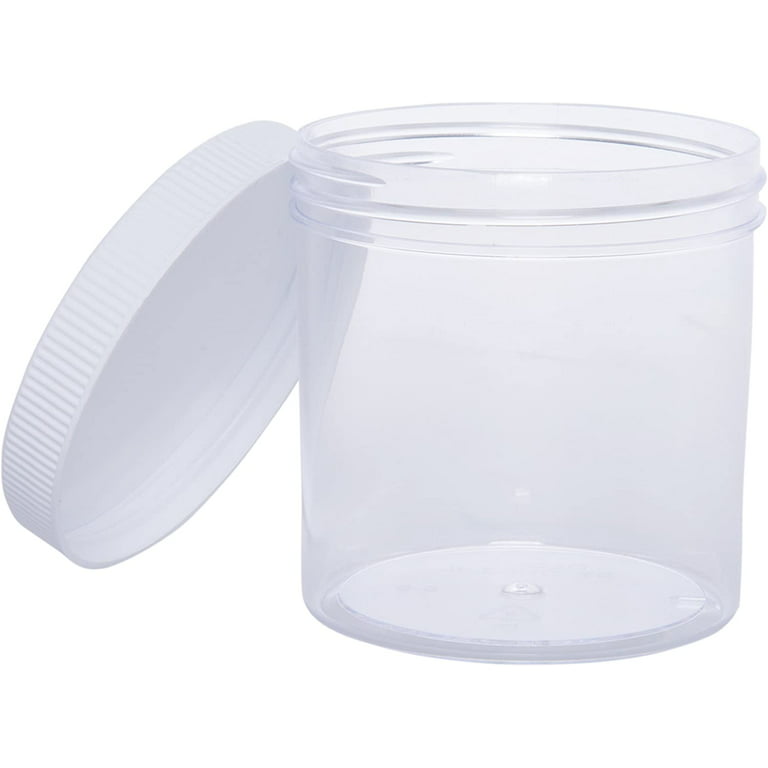 Clear Plastic Storage Jars 6oz (12 Pack) - Air Tight Container, and  Refillable Organizer Container with White Lids, Perfect for Makeup, DIY  Crafts, Gifts, Spice…